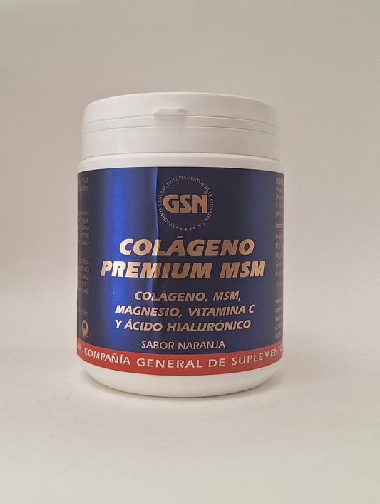 Colágeno Premium MSM – GSN (Polvo 354 g, sabor naranja)
